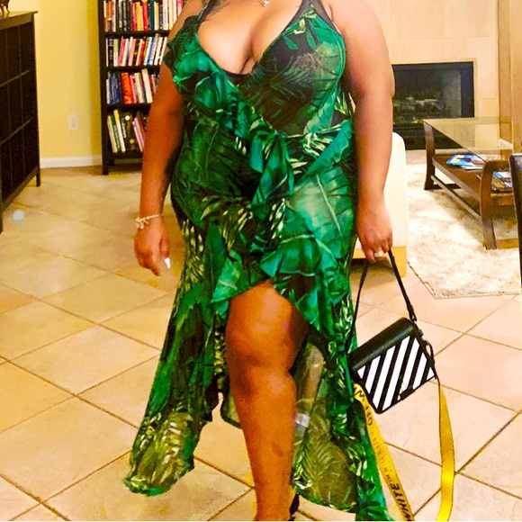 Green Versace inspired dress - Picture 1 of 1